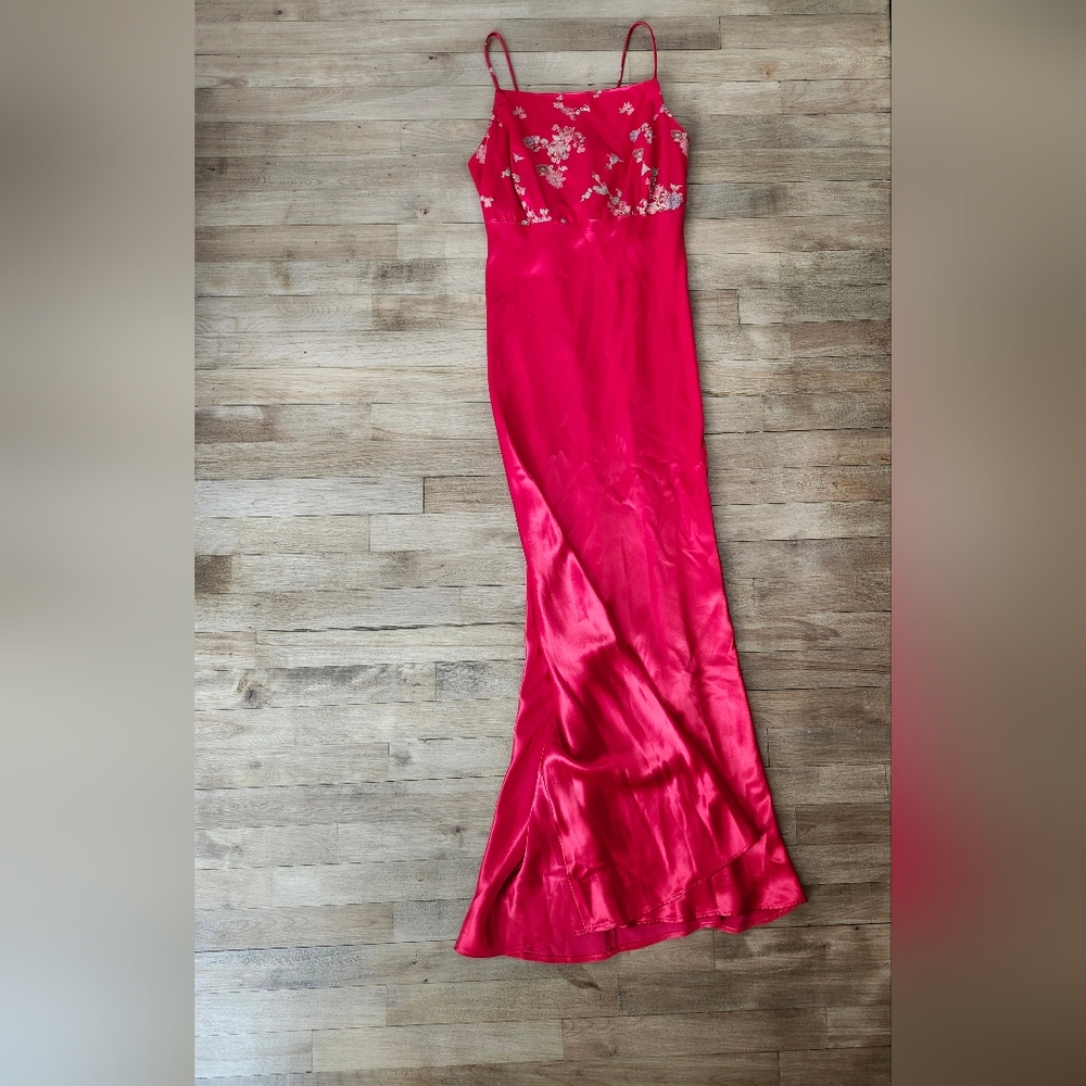 Maurices Y2k Red Floral Dress